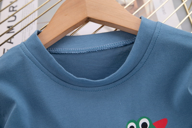 Unisex Kids Pure Cotton Printed T-shirt with Shorts
