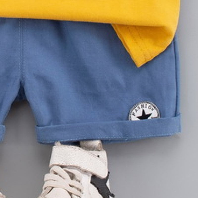 Infant Kids Pure Cotton Printed T-shirt with Shorts