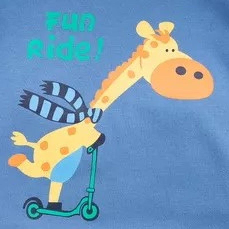 Kids Blue Printed Pure Cotton T-shirt with Shorts Clothing Set