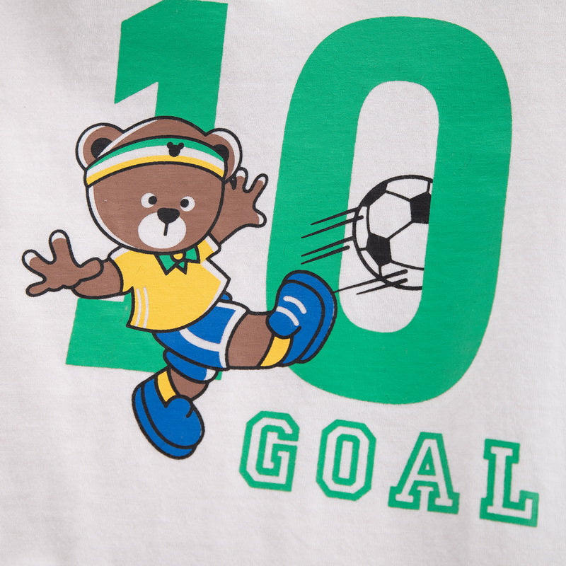 Kids Graphic Printed Pure Cotton T-shirt With Shorts