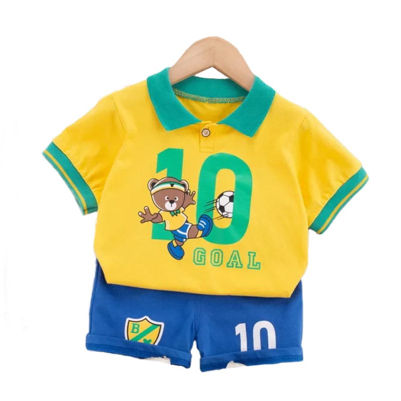 Infant Kids Pure Cotton Printed T-shirt with Shorts