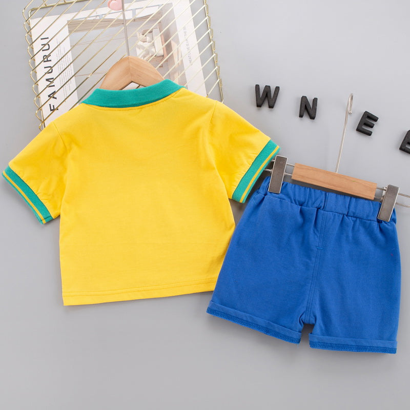 Infant Kids Pure Cotton Printed T-shirt with Shorts
