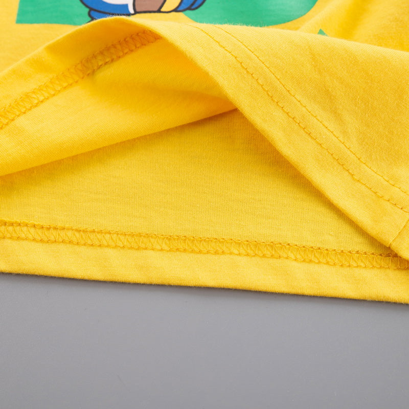 Infant Kids Pure Cotton Printed T-shirt with Shorts
