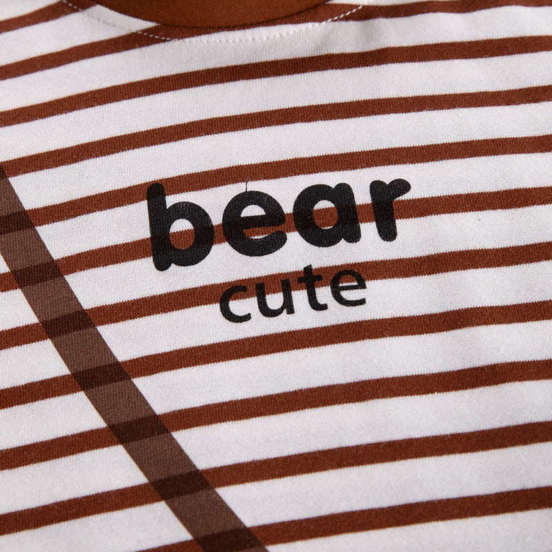 Kids Striped Pure Cotton T-shirt with Shorts