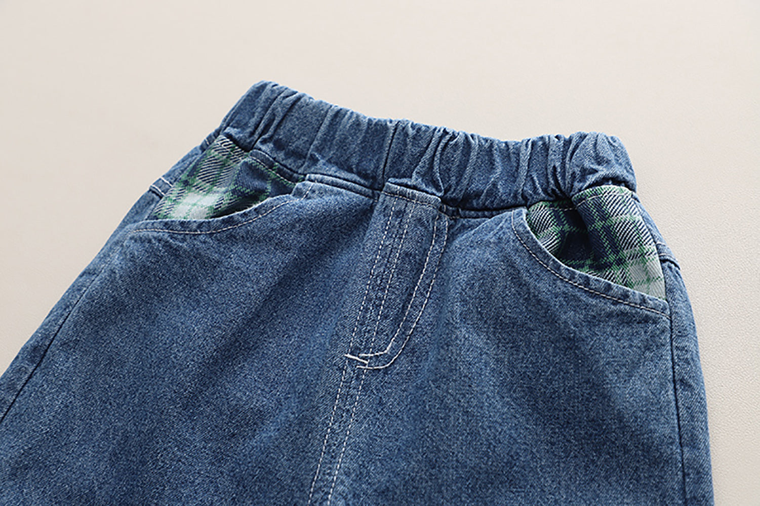 Boys Checked Pure Cotton T-shirt with Shorts