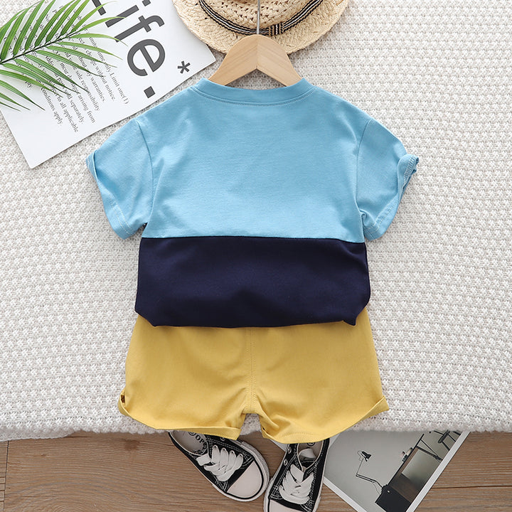 Unisex Kids Pure Cotton Printed T-shirt with Shorts