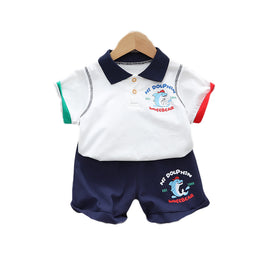 Kids White Graphic Printed Pure Cotton T-shirt with Shorts