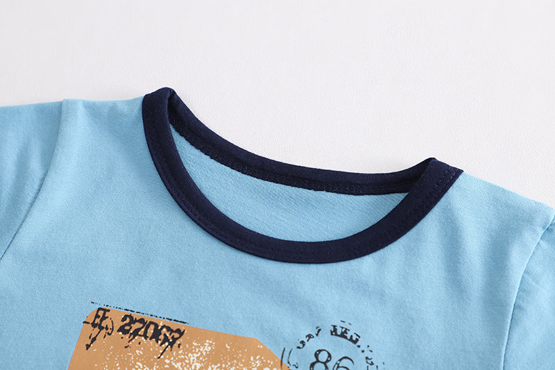 Infant Kids Pure Cotton Printed T-shirt with Shorts