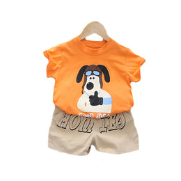 Infant Kids Pure Cotton Printed T-shirt with Shorts