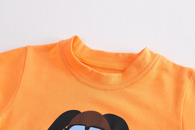 Infant Kids Pure Cotton Printed T-shirt with Shorts