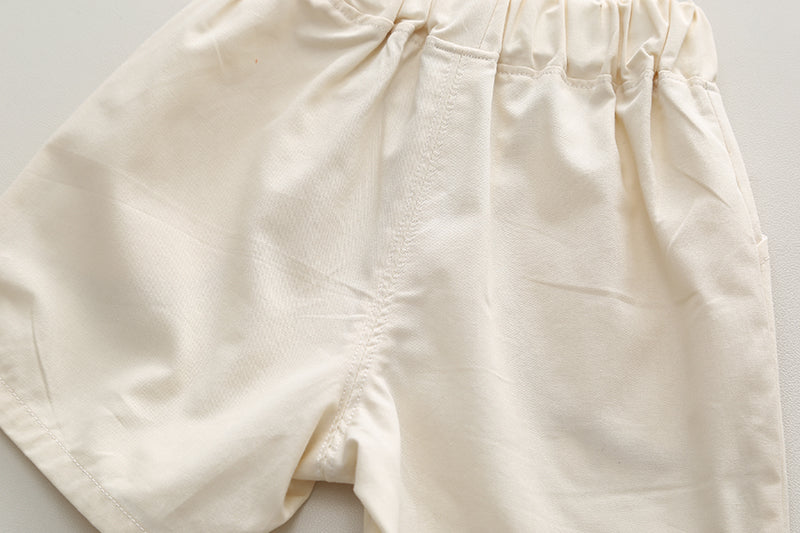 Kids Green Checked Pure Cotton Shirt with Shorts