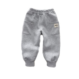 Kids Grey Mid-Rise Easy Wash Jogger