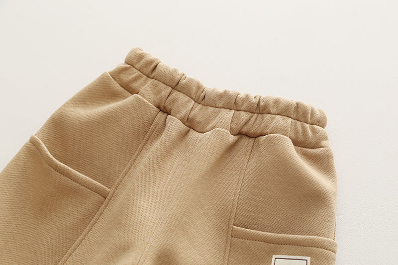 Kids Khaki Mid-Rise Easy Wash Joggers