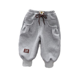 Kids Grey Mid-Rise Easy Wash Jogger