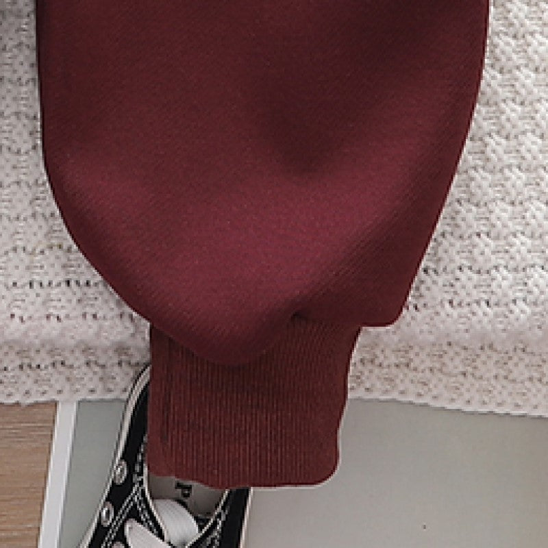 Kids Red Mid-Rise Easy Wash Joggers