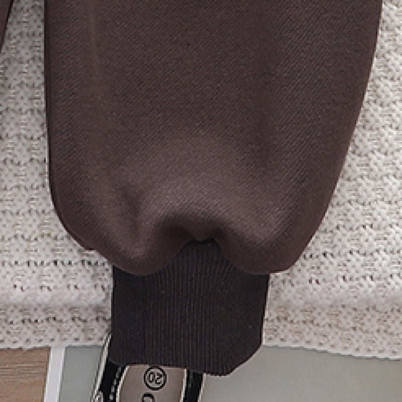 Brown Kids Mid-Rise Easy Wash Cotton Joggers