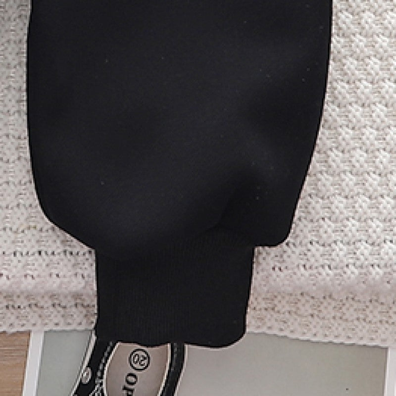 Kids Black Mid-Rise Easy Wash Jogger