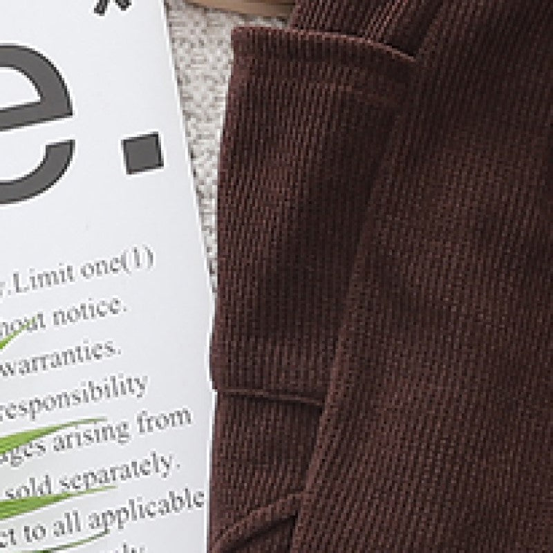 Kids Brown Ribbed Easy Wash Joggers