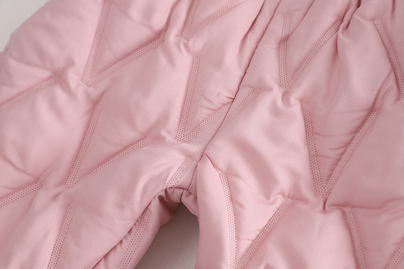 Girls Pink Mid-Rise Easy Wash Joggers