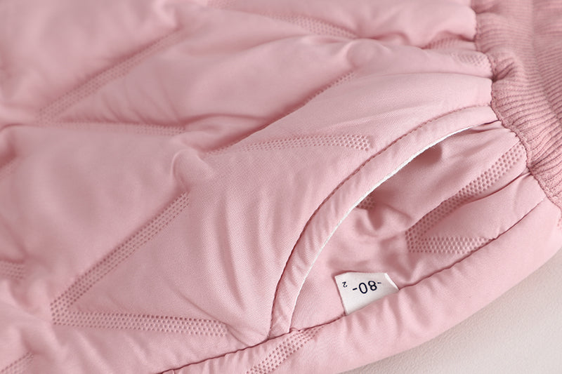 Girls Pink Mid-Rise Easy Wash Joggers