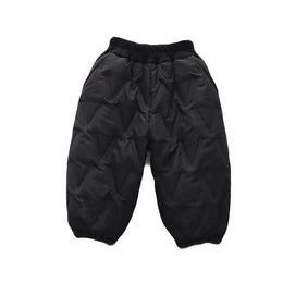 Kids Black Mid-Rise Joggers