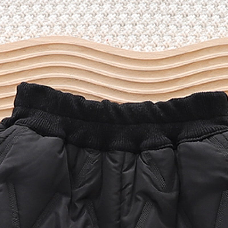 Kids Black Mid-Rise Joggers