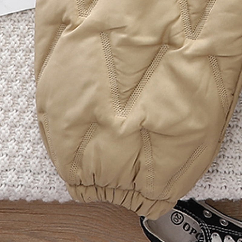Boys Khaki Textured Self Design Mid-Rise Easy Wash Joggers
