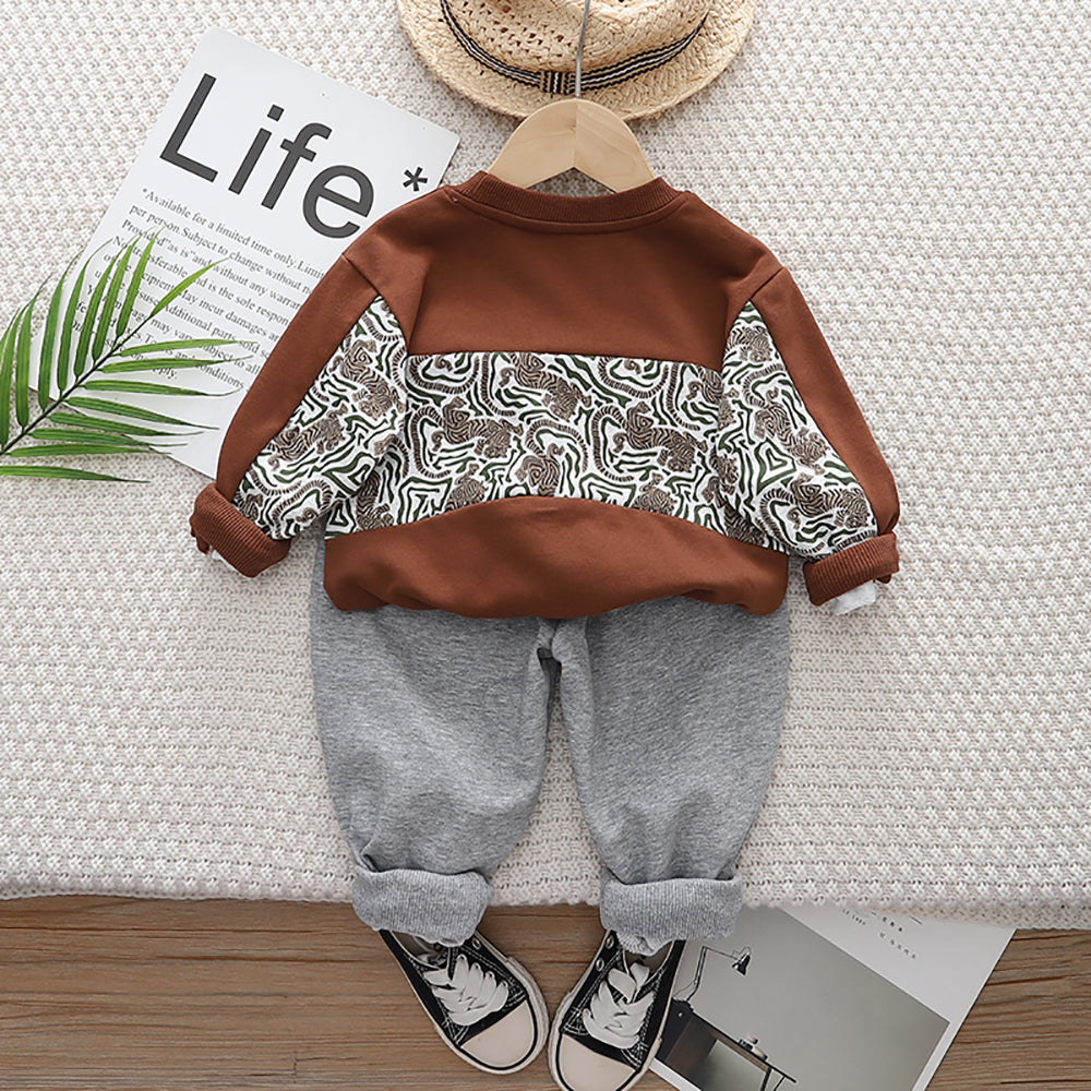 Boys Printed Pure Cotton T-shirt With Capris