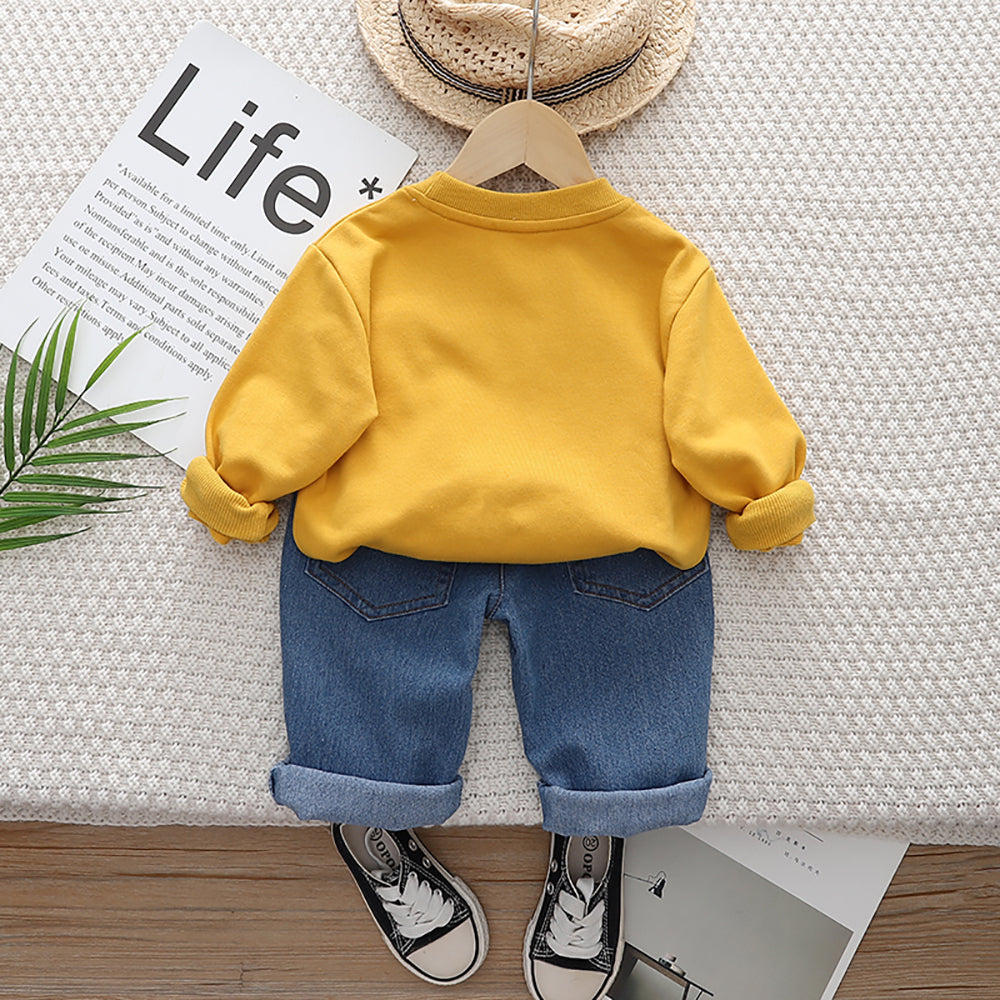 Boys Printed Pure Cotton T-shirt With Capris