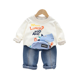 Boys Printed Pure Cotton T-shirt with Jeans