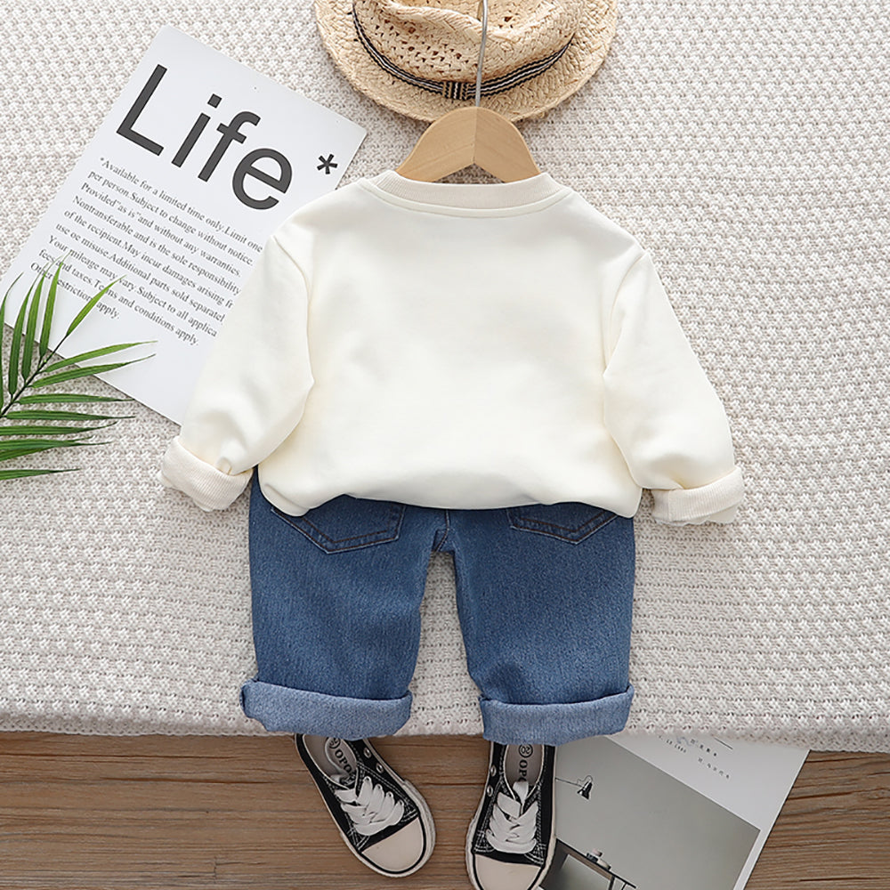 Boys Printed Pure Cotton T-shirt with Jeans