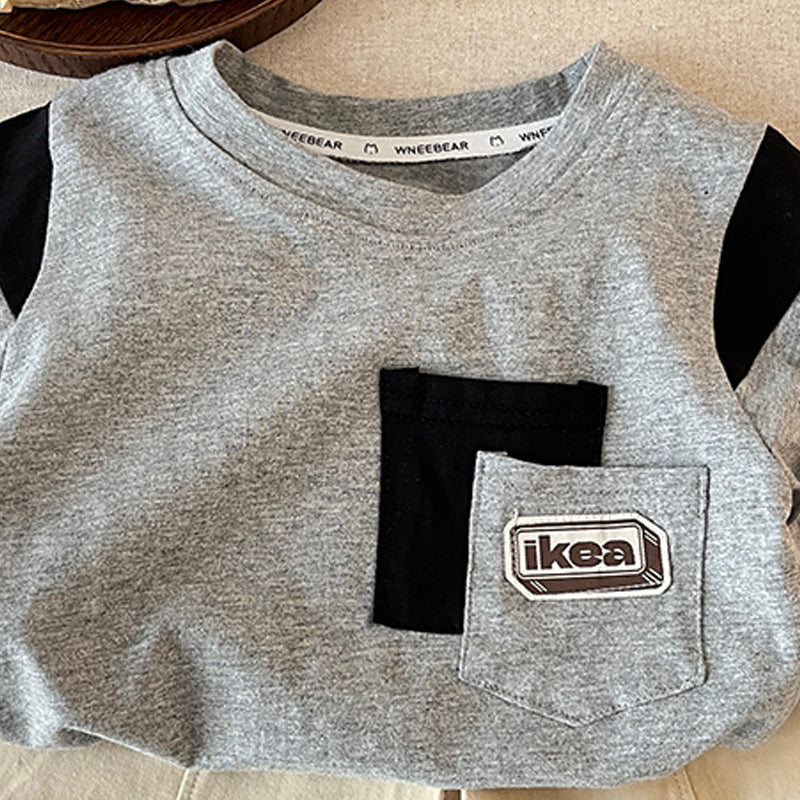 Unisex Kids Round Neck Pure Cotton T-shirt with Shorts