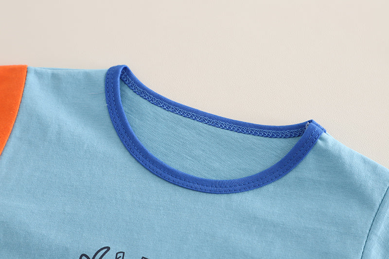 Unisex Kids Printed Pure Cotton T-shirt With Shorts
