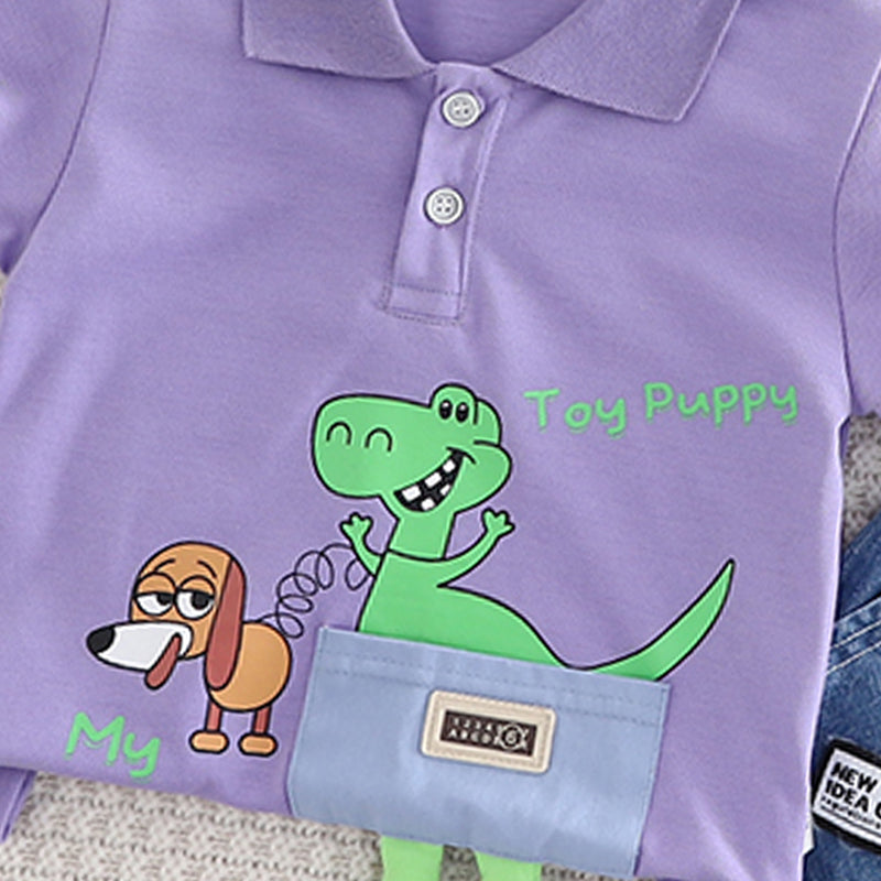 Infants Printed Pure Cotton T-shirt With Shorts