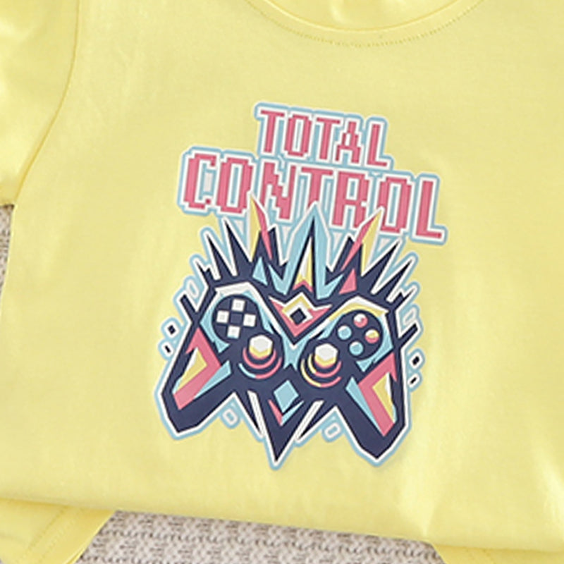 Unisex Kids Printed T-shirt with Shorts