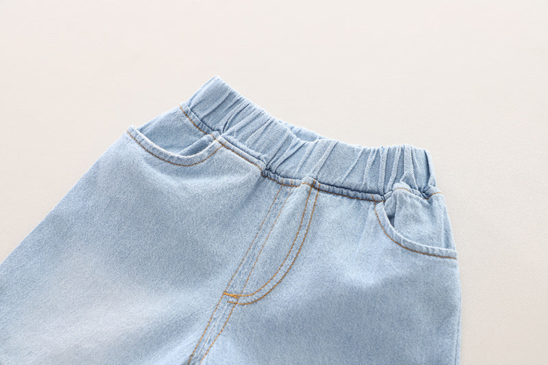 Boys Blue Checked Pure Cotton Shirt with Shorts