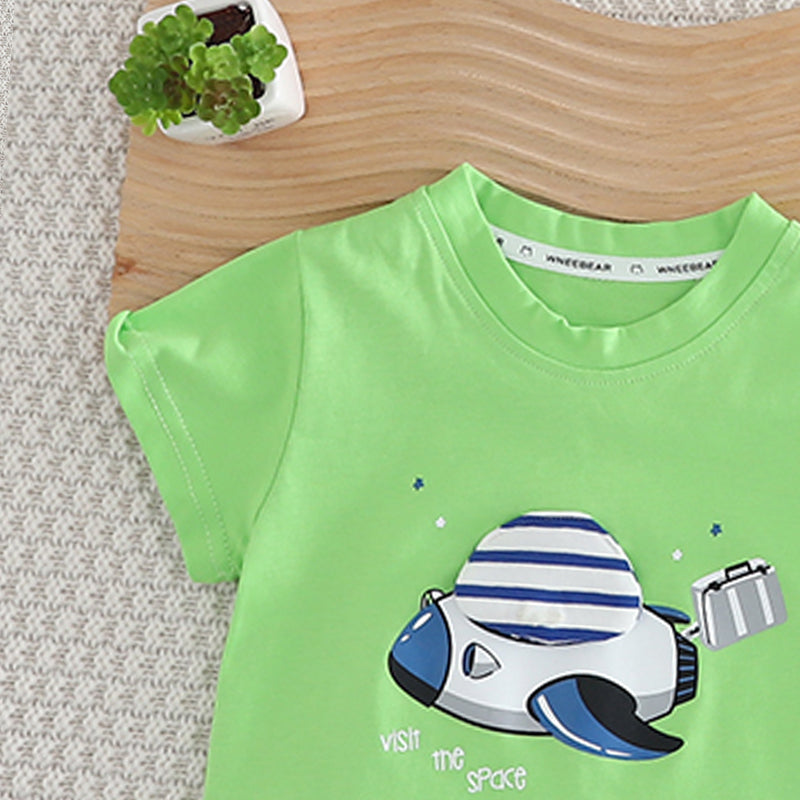 Boys Printed T-shirt with Shorts