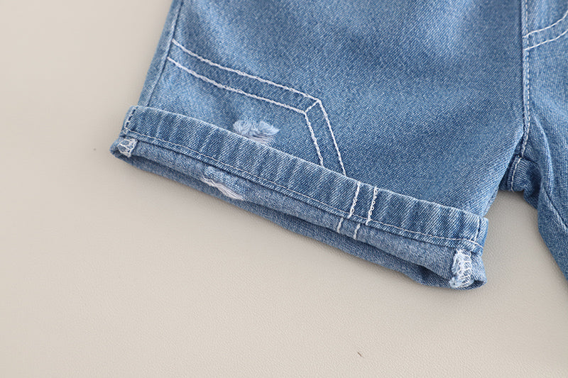 Boys Printed T-shirt with Shorts