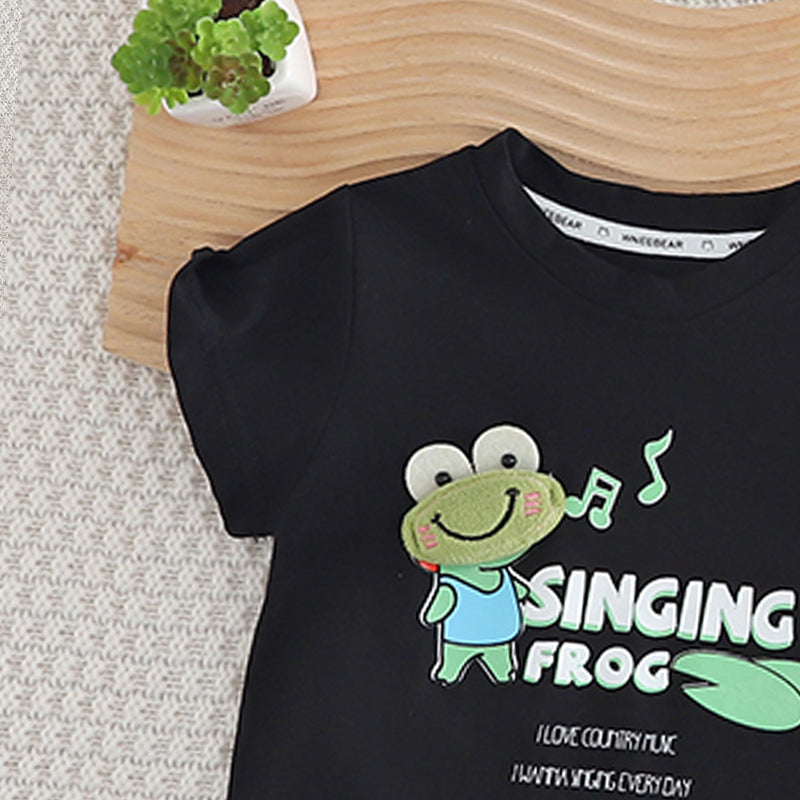 Boys Printed Pure Cotton T-shirt with Shorts