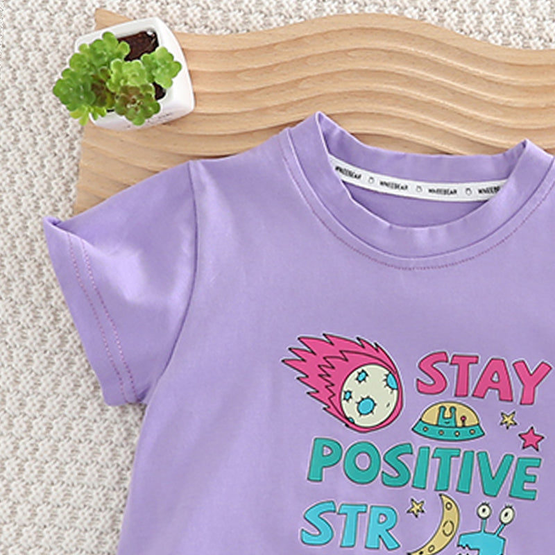 Boys Printed T-shirt with Shorts