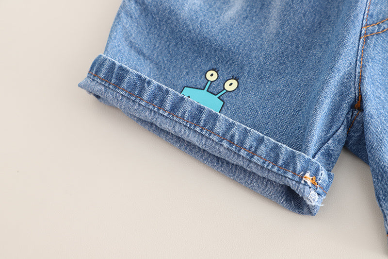 Boys Printed T-shirt with Shorts