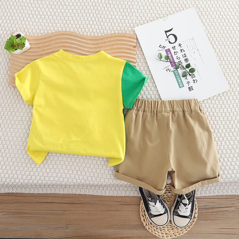 Boys Printed T-shirt with Shorts