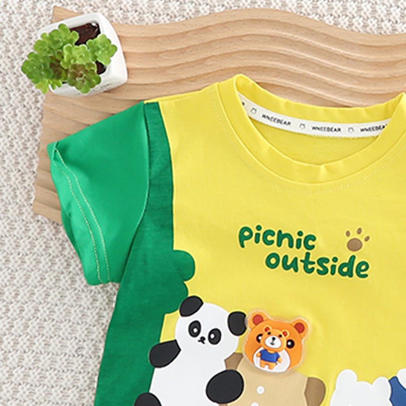 Boys Printed T-shirt with Shorts