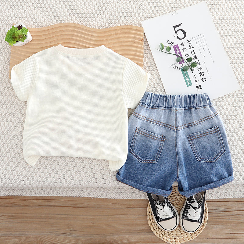 Boys Graphic Printed T-shirt with Shorts