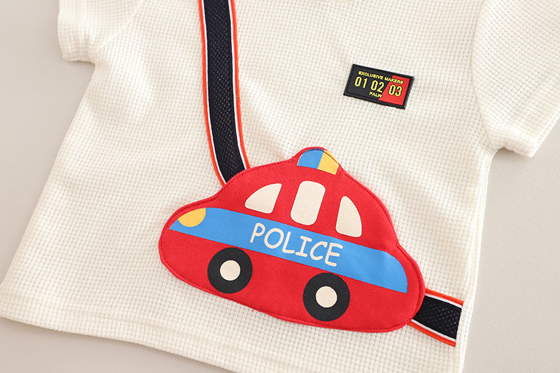 Boys Graphic Printed T-shirt with Shorts