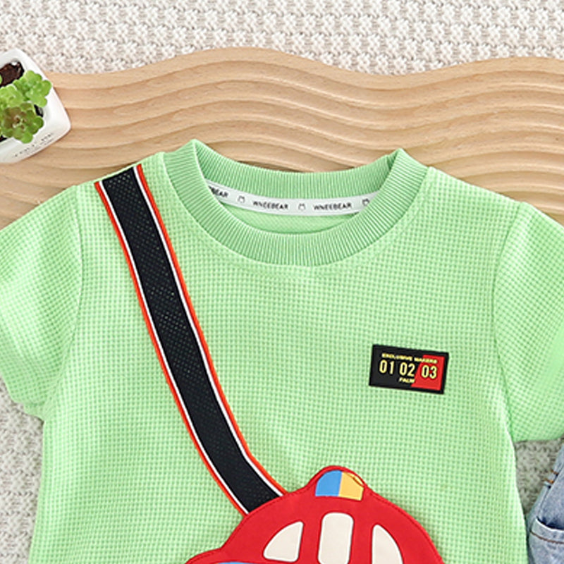 Boys Printed T-shirt with Shorts
