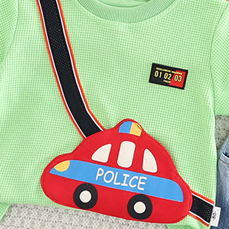 Boys Printed T-shirt with Shorts