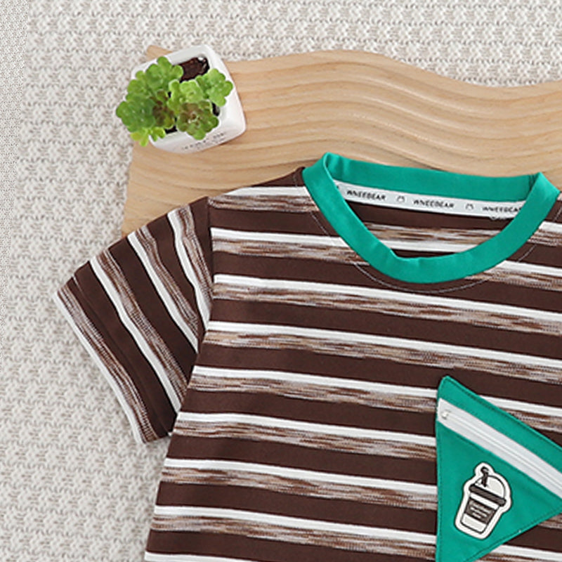 Boys Striped T-shirt with Shorts