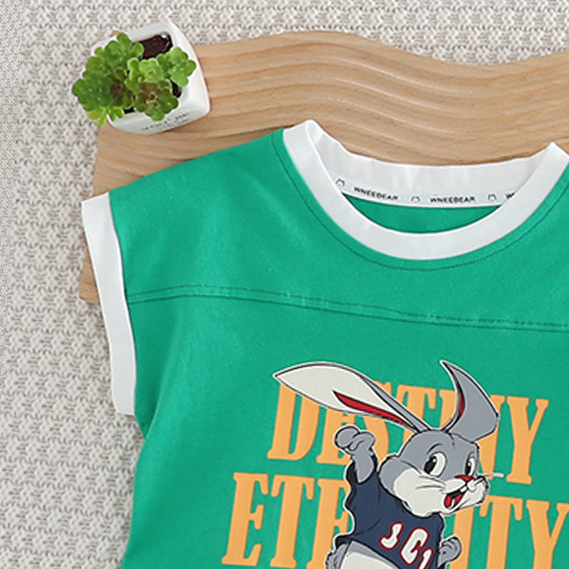 Boys Printed Pure Cotton T-shirt with Shorts