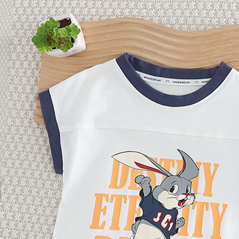 Boys Printed Pure Cotton T-shirt with Shorts